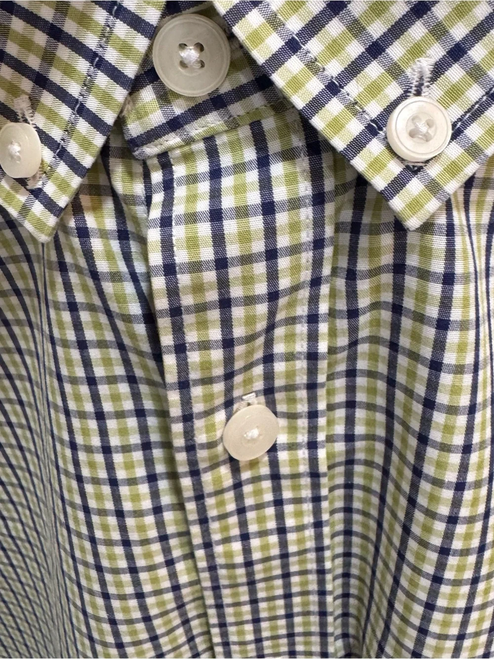 Untuckit Mens Shirt Medium Green Plaid Wrinkle Free Amontillado Button Front L